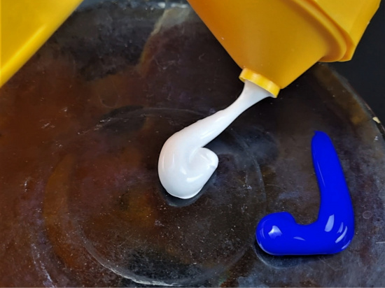 Акриловые краски "Galeria", баночка 500 мл, белый титан